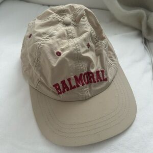 Beige and Red Men's Cap